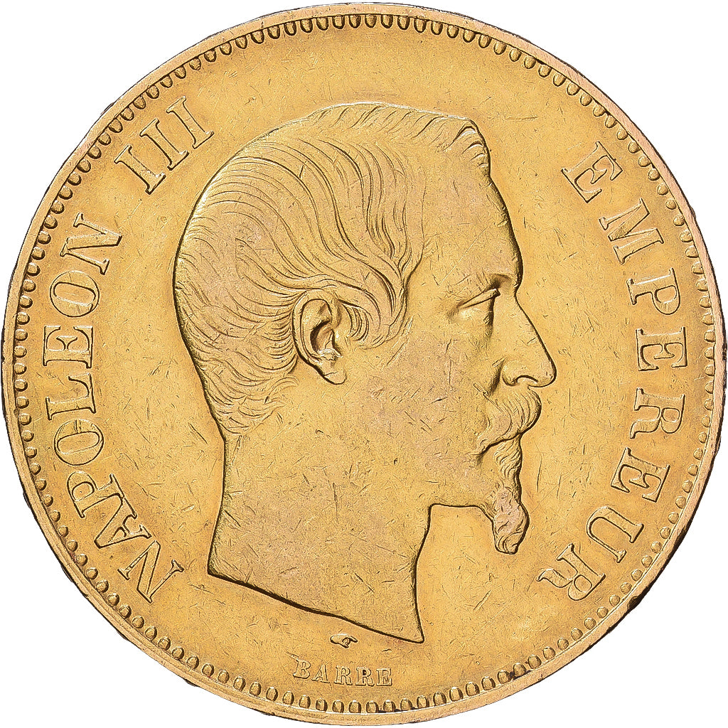 France, Napoleon III, 100 Francs, 1857, Paris, Gold, AU(50-53), Gadoury:1135