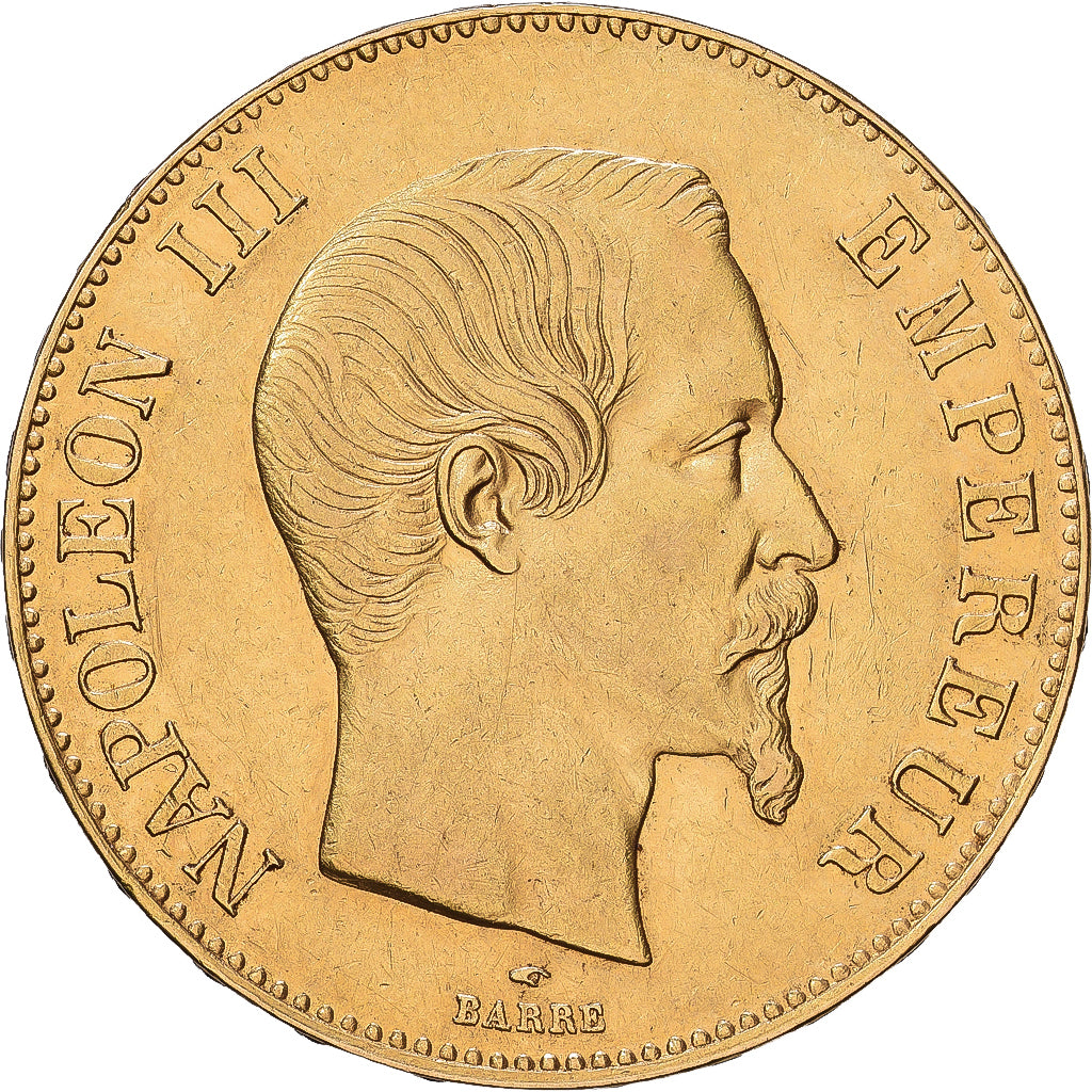 France, Napoleon III, 100 Francs, 1858, Paris, Gold, AU(50-53), Gadoury:1135