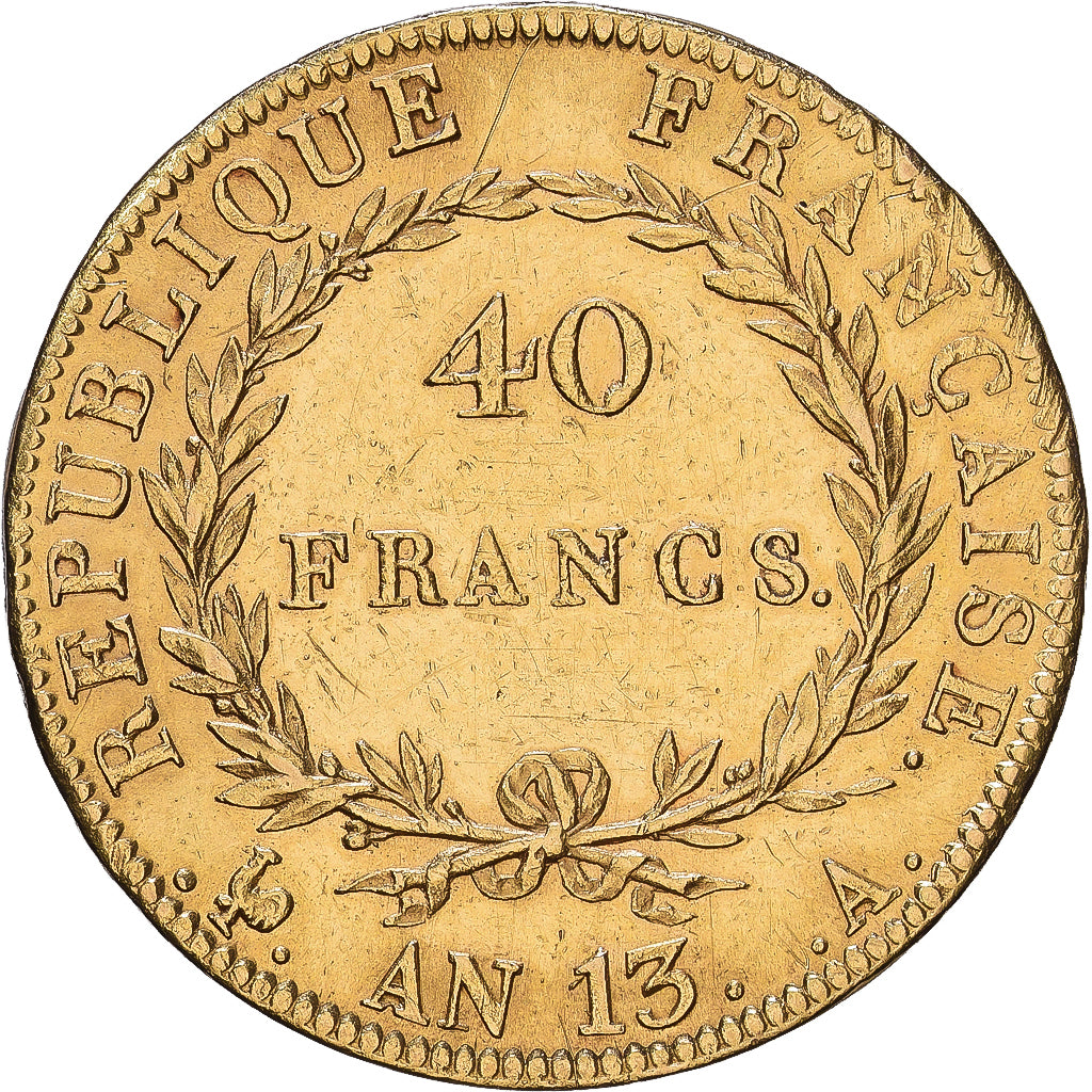 Frankreich, Napoleon I, 40 Francs, An 13 (1805), Paris, Gold, SS, Gadoury:1081