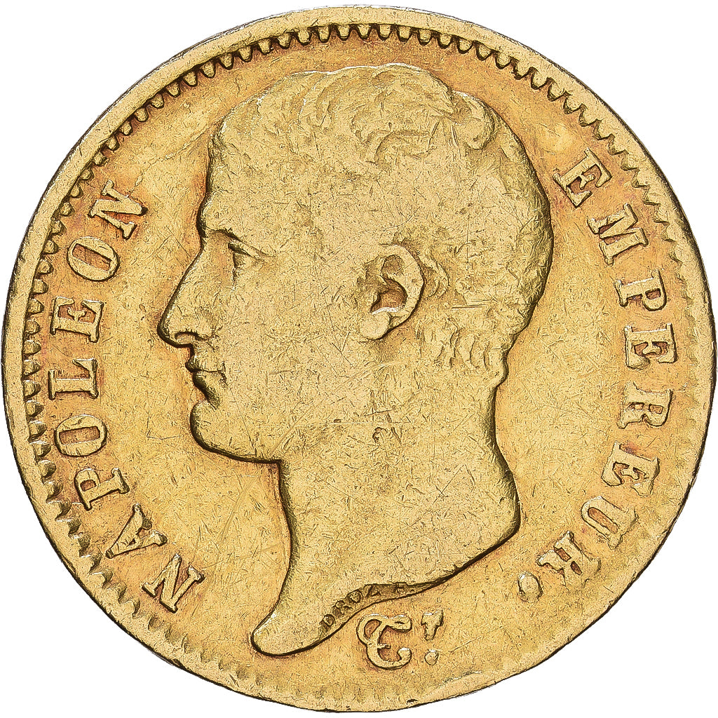 France, Napoleon I, 20 Francs, 1807, Paris, Gold, VF(30-35), Gadoury:1023a