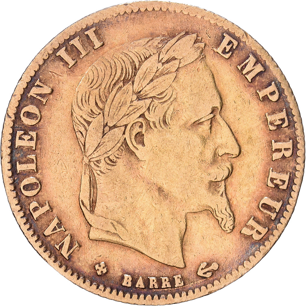 Frankreich, Napoleon III, 5 Francs, 1863, Strasbourg, Gold, S+, Gadoury:1002