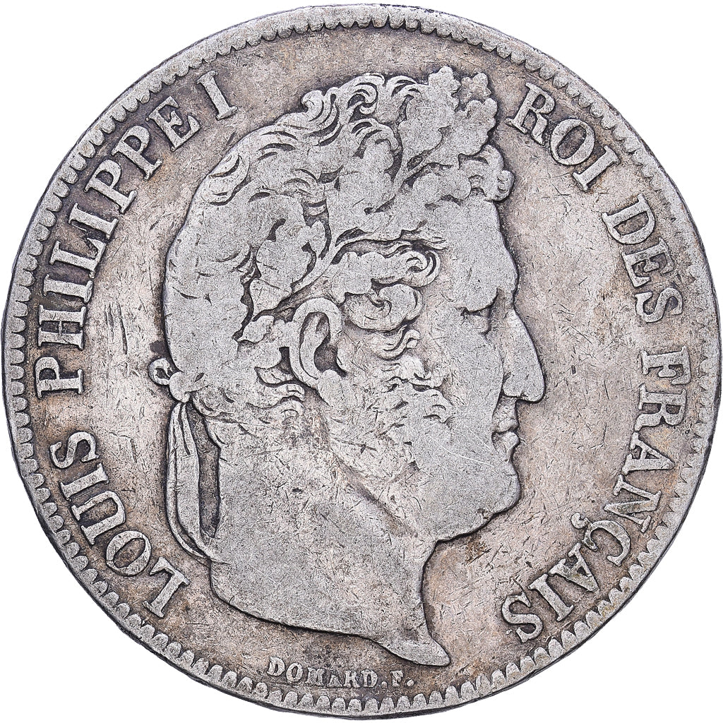France, Louis-Philippe Ier, 5 Francs, 1837, Rouen, Argent, TB+, Gadoury:678