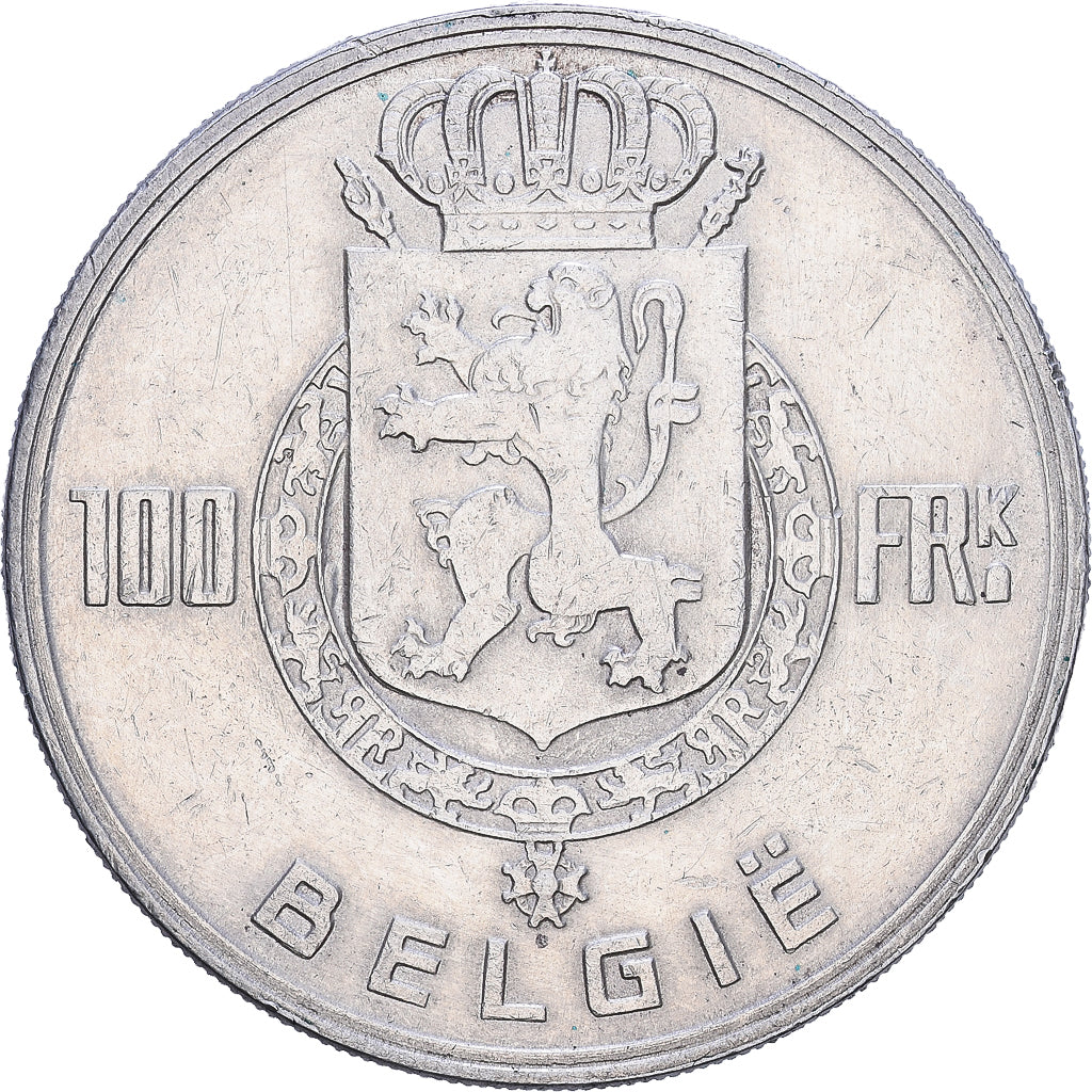 België, Régence Prince Charles, 100 Francs, 100 Frank, 1948, Brussels, Zilver