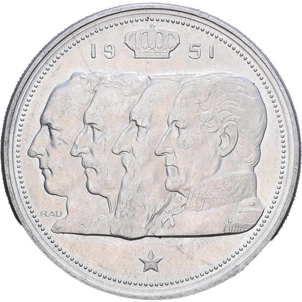 België, Régence Prince Charles, 100 Francs, 100 Frank, 1951, Brussels, Zilver