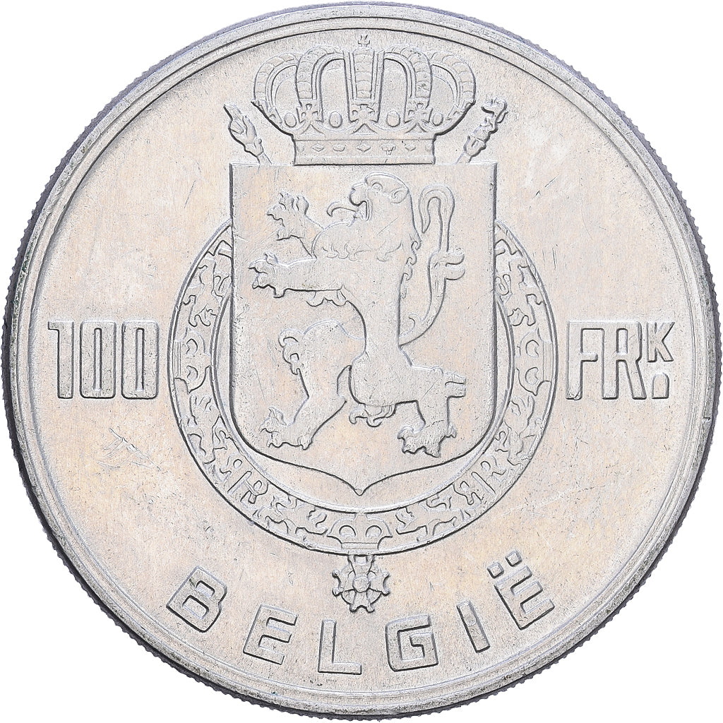 België, Régence Prince Charles, 100 Francs, 100 Frank, 1951, Brussels, Zilver