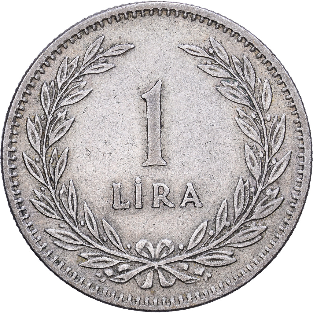Turkey, Lira, 1948, Silver, EF(40-45), KM:883