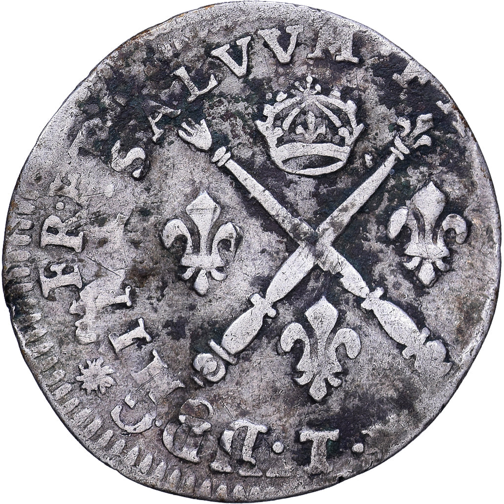 France, Louis XIV, 1/16 ECU, 5 Sols aux insignes, 1702, Nantes, Silver