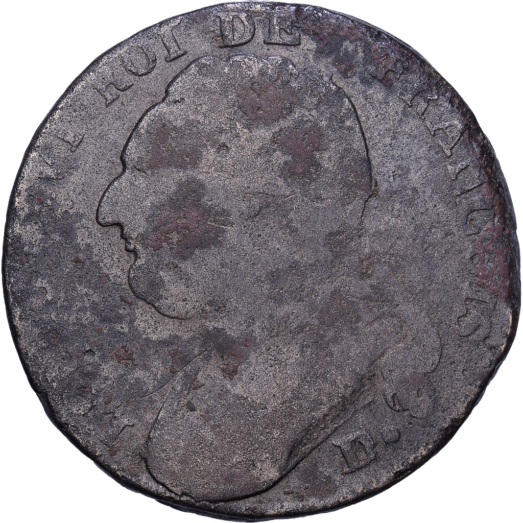 Francia, Constitution, 12 Deniers, 12 deniers françois, 1792, Lyon, Bronzo, M+