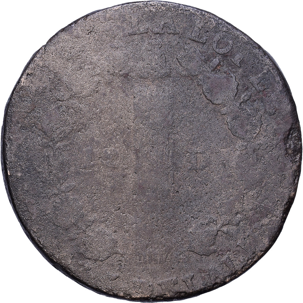 Francia, Constitution, 12 Deniers, 12 deniers françois, 1792, Lyon, Bronzo, M+