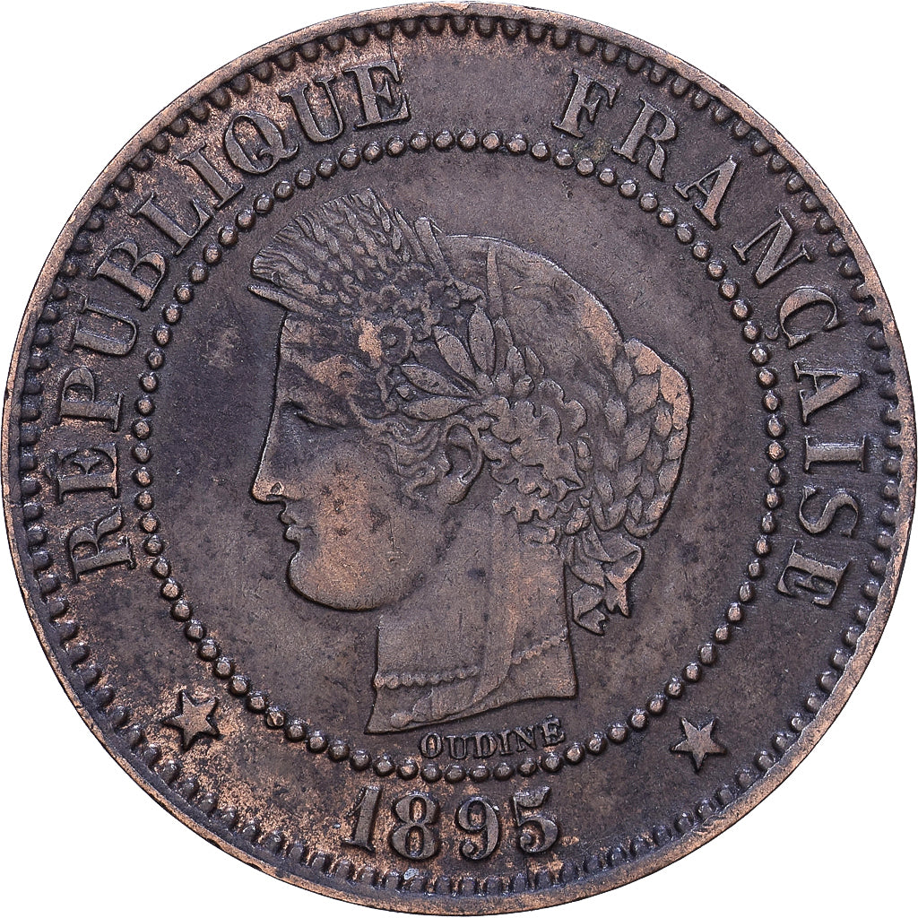 France, 2 Centimes, Cérès, 1895, Paris, Bronze, TTB+, Gadoury:105, KM:827.1