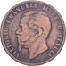 Italy, Vittorio Emanuele II, 10 Centesimi, 1867, Strasbourg, Copper, VF(30-35)
