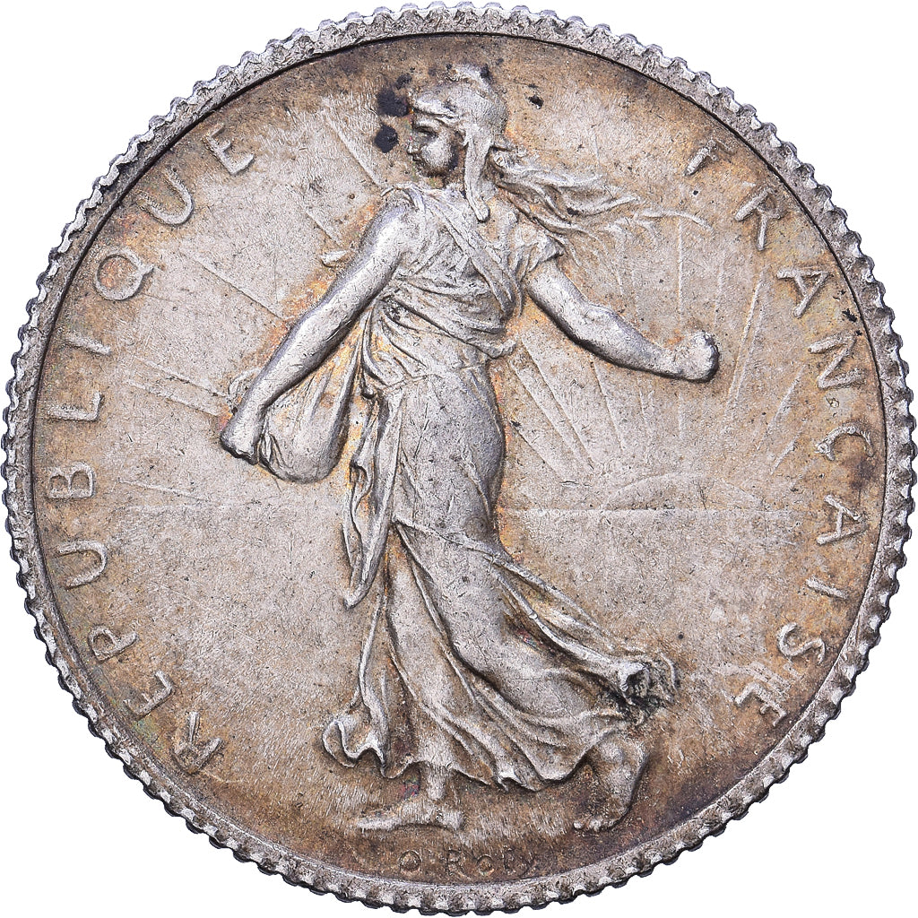 Francia, Franc, Semeuse, 1917, Paris, Plata, MBC+, Gadoury:467, KM:844.1