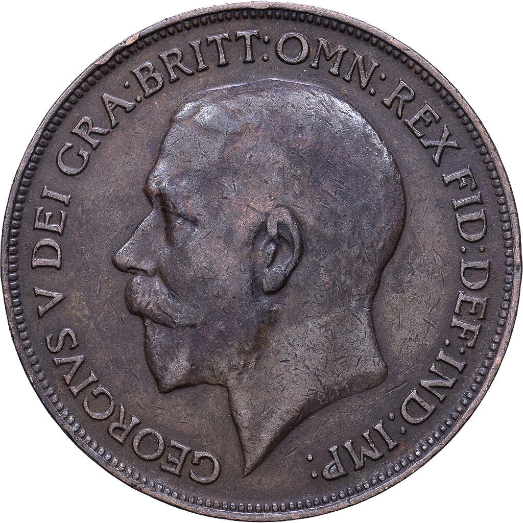 Großbritannien, George V, Penny, 1918, Bronze, SS, KM:810
