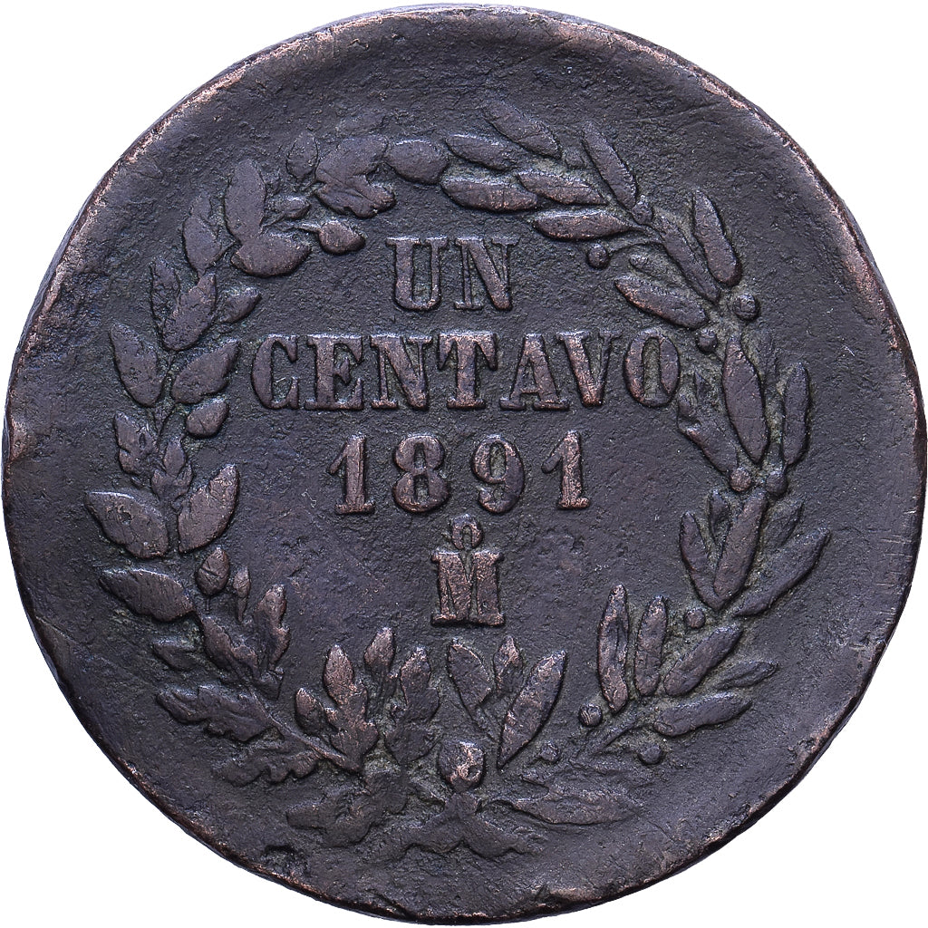 Mexique, Centavo, 1891, Mexico City, Cuivre, TTB, KM:391.6