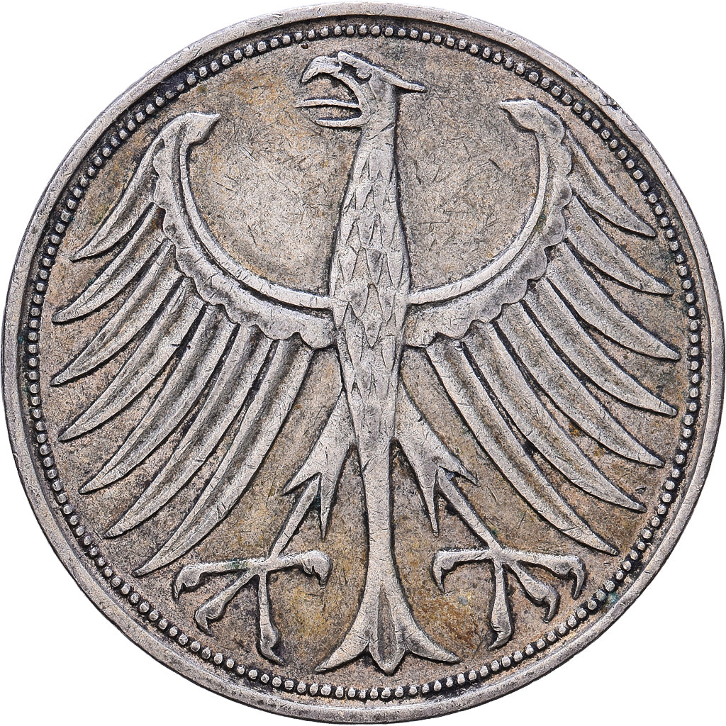 Bundesrepublik Deutschland, 5 Mark, 1951, Hamburg, Silber, SS, KM:112.1
