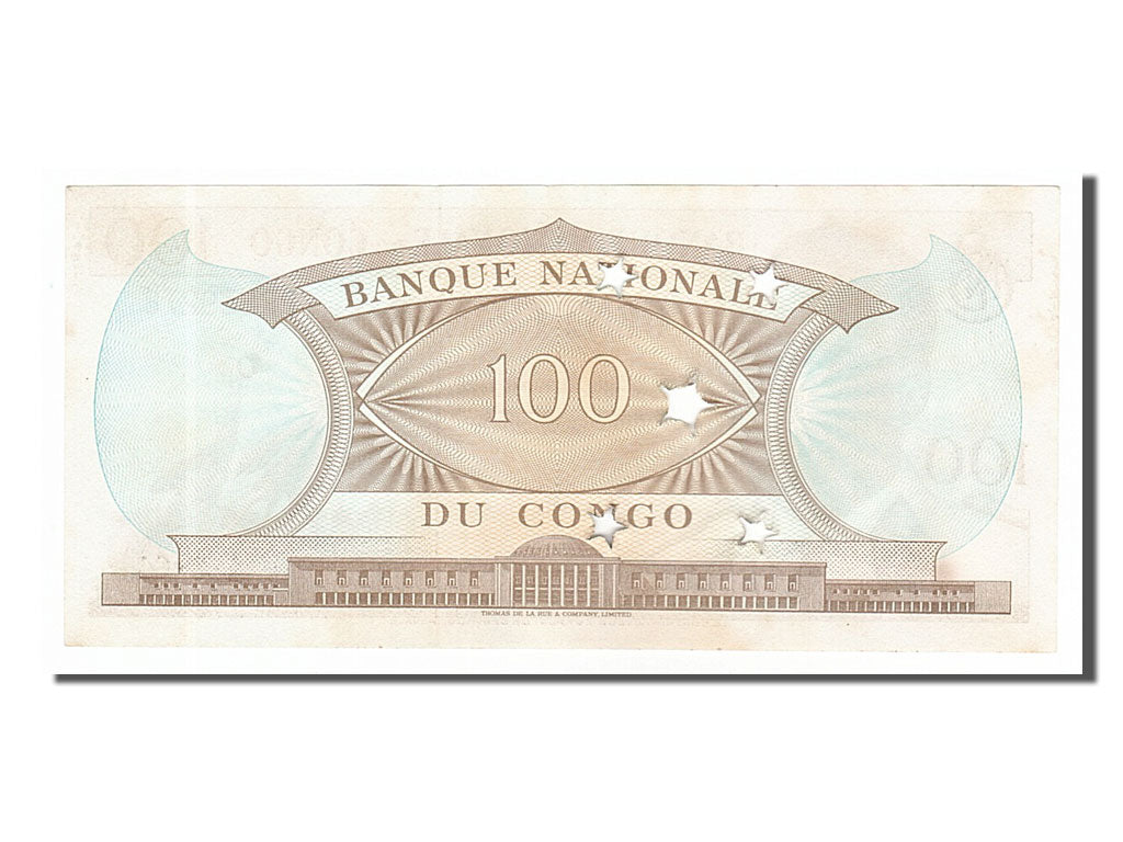 Banknote, Congo Democratic Republic, 100 Francs, 1964, 1964-08-01, UNC(65-70)