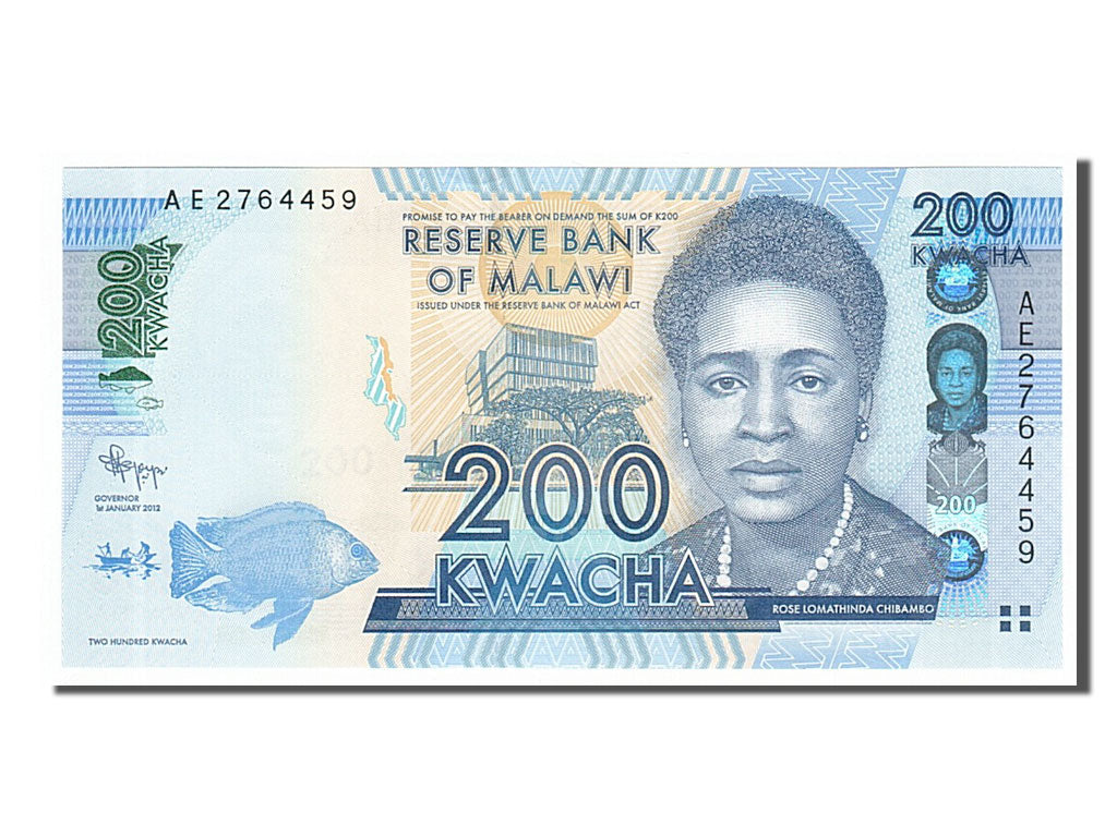 Geldschein, Malawi, 200 Kwacha, 2012, 2012-01-01, UNZ