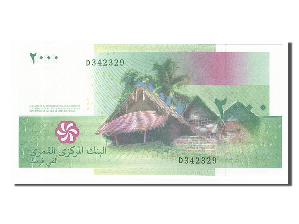 Geldschein, Comoros, 2000 Francs, 2005, UNZ