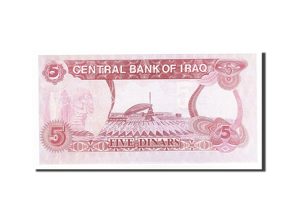 Billet, Iraq, 5 Dinars, 1992, NEUF