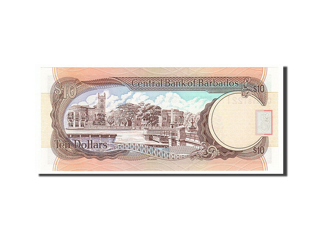 Biljet, Barbados, 10 Dollars, 1995, NIEUW