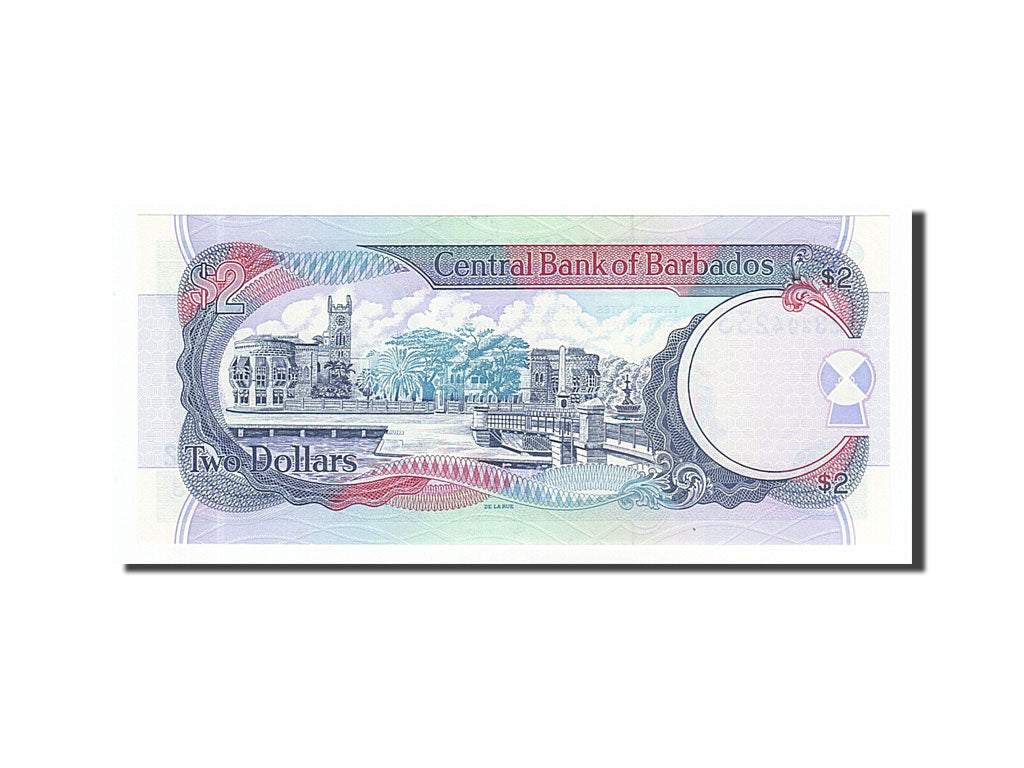 Biljet, Barbados, 2 Dollars, 1999, NIEUW