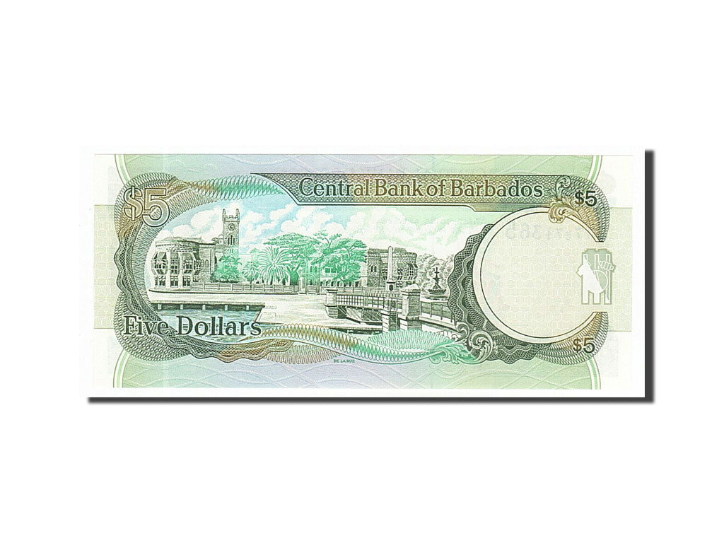 Banknote, Barbados, 5 Dollars, 2000, UNC(65-70)