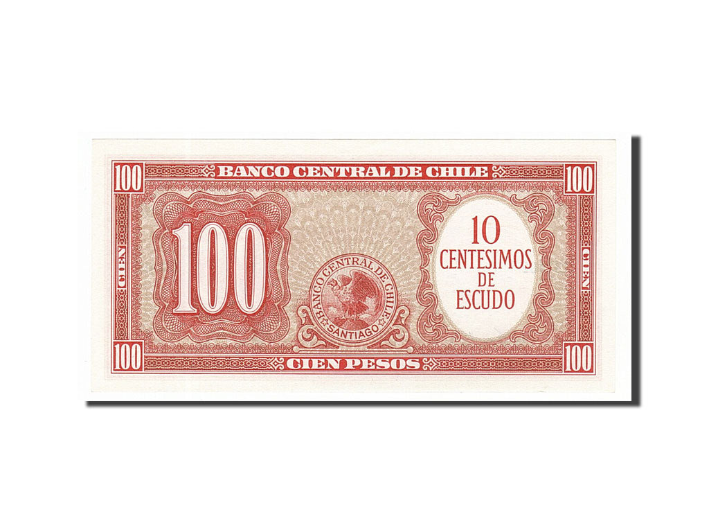 Banknote, Chile, 10 Centesimos on 100 Pesos, 1960, UNC(65-70)