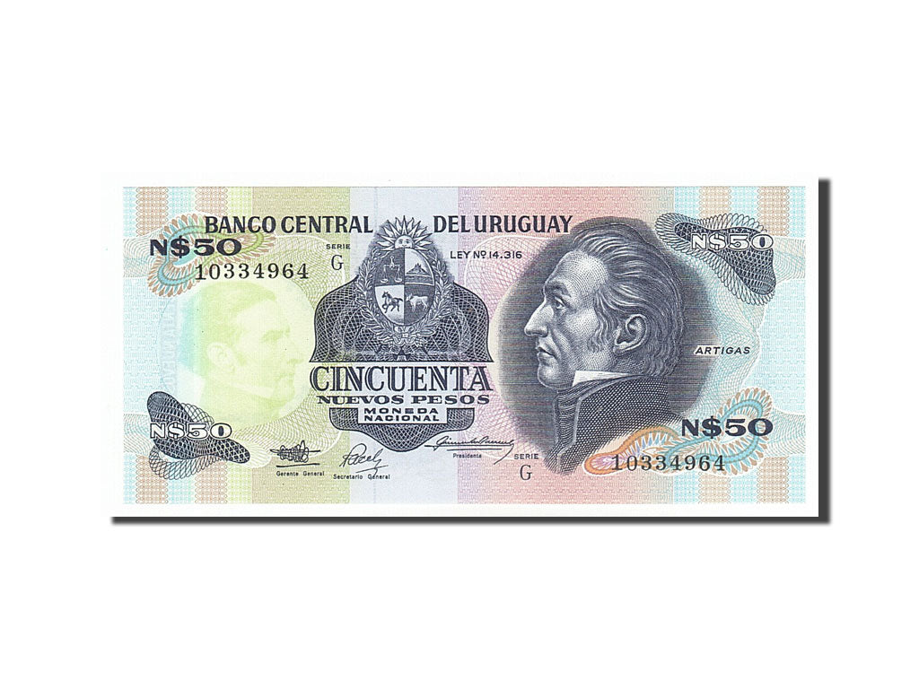 Banknote, Uruguay, 50 Nuevos Pesos, 1989, UNC(65-70)