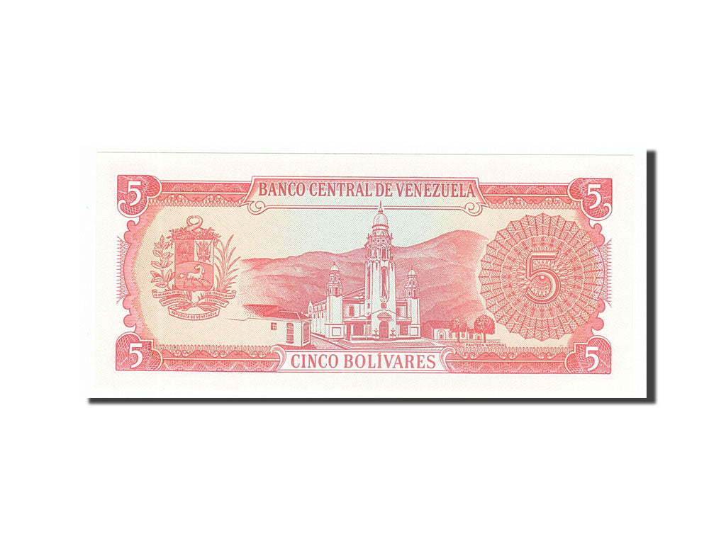 Banknote, Venezuela, 5 Bolivares, 1989, 1989-09-21, UNC(65-70)