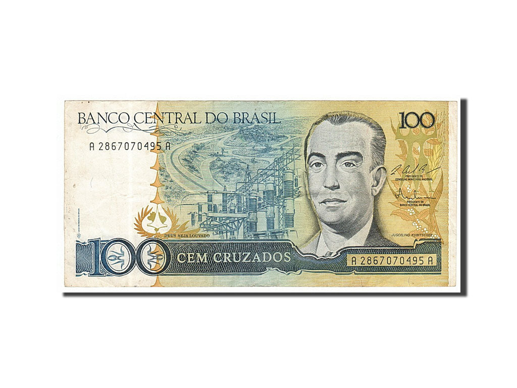 Banknote, Brazil, 100 Cruzados, 1987, EF(40-45)