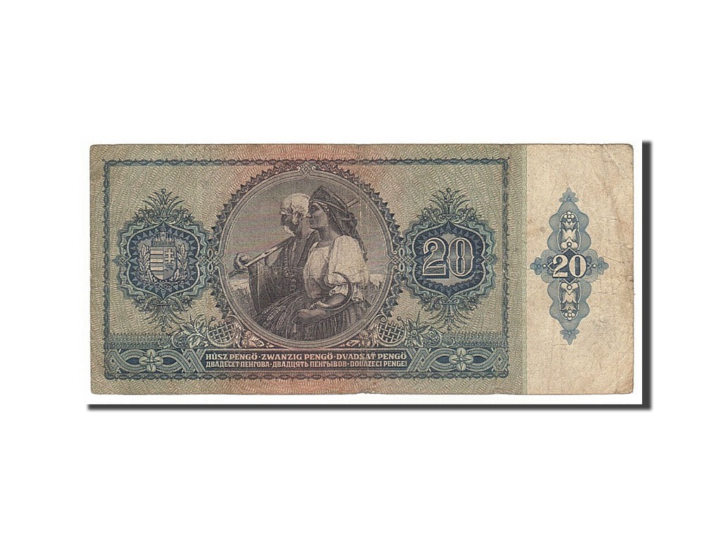 Banknote, Hungary, 20 Pengö, 1941, 1941-01-15, VF(30-35)