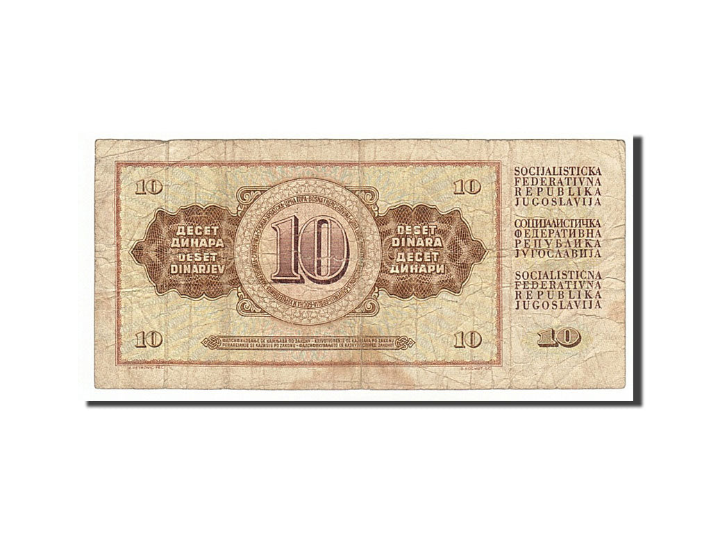 Banknote, Yugoslavia, 10 Dinara, 1968, 1968-05-01, F(12-15)
