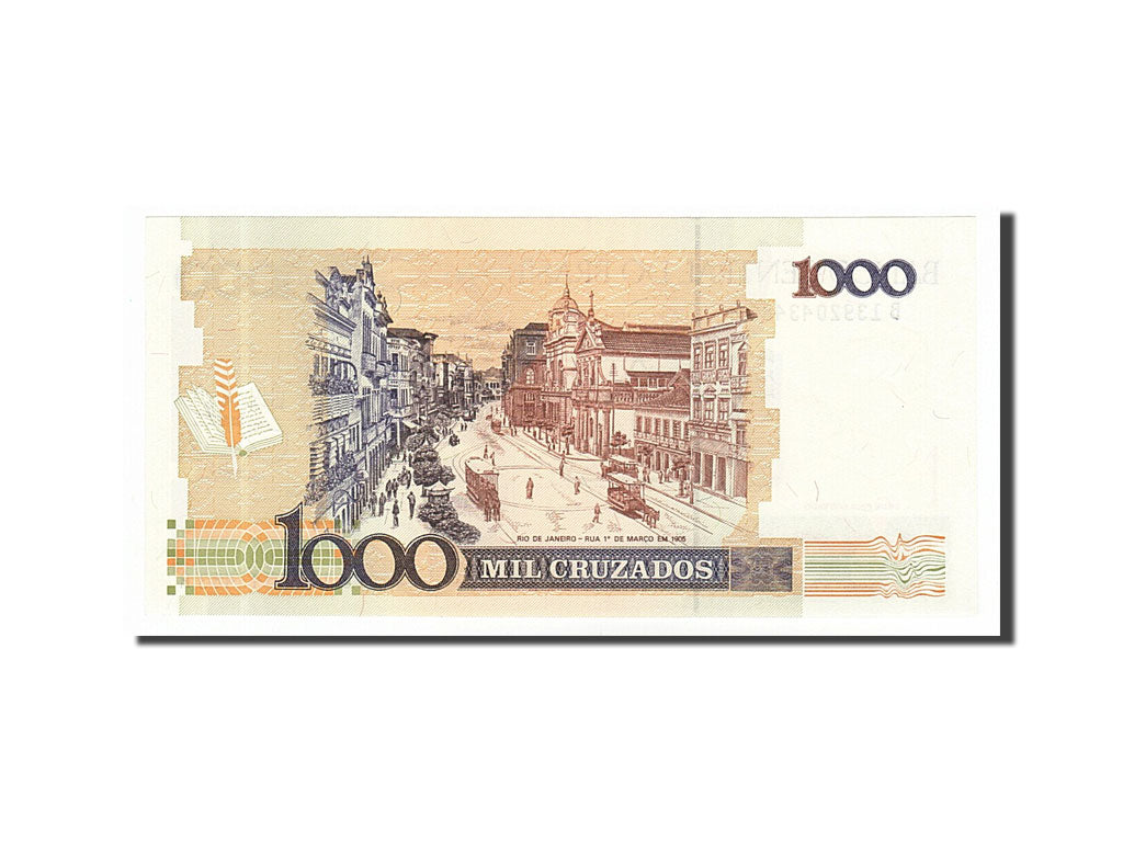 Banconote, Brasile, 1 Cruzado Novo on 1000 Cruzados, 1989, FDS