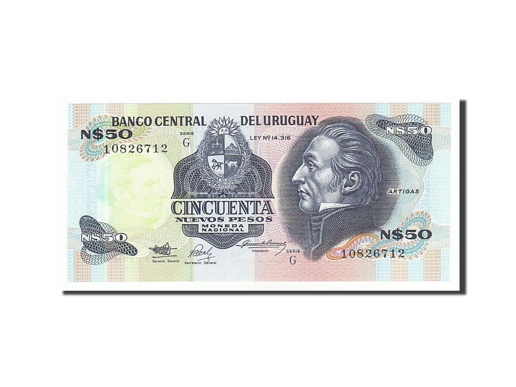 Banknote, Uruguay, 50 Nuevos Pesos, 1989, UNC(65-70)