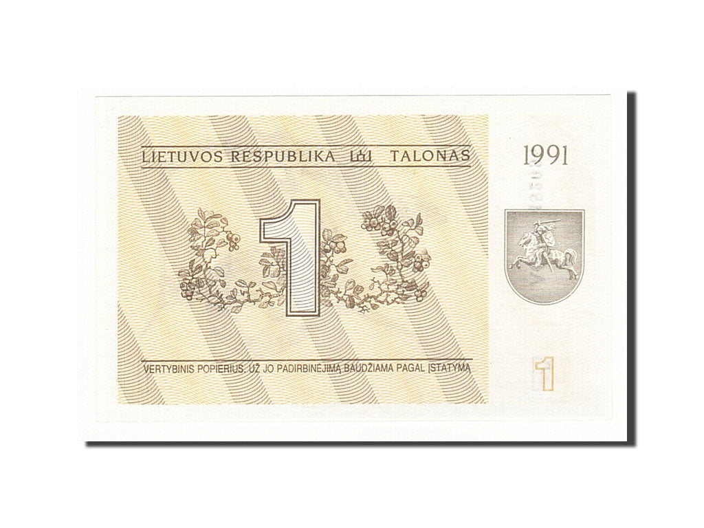 Banknote, Lithuania, 1 (Talonas), 1991, UNC(65-70)