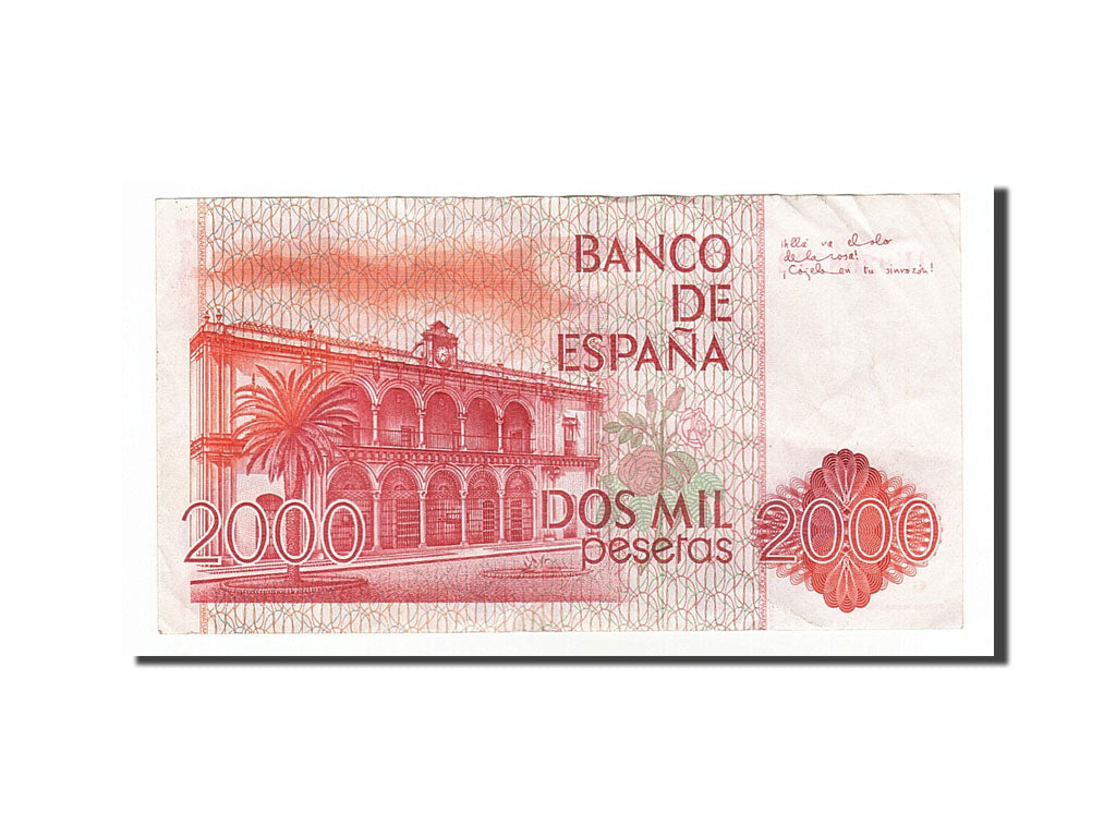 Banknot, Hiszpania, 2000 Pesetas, 1980, 1980-07-22, AU(50-53)