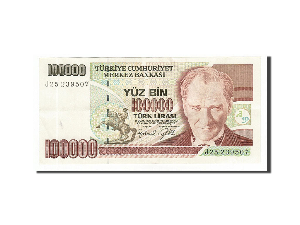 Banknote, Turkey, 100,000 Lira, 1997, AU(55-58)