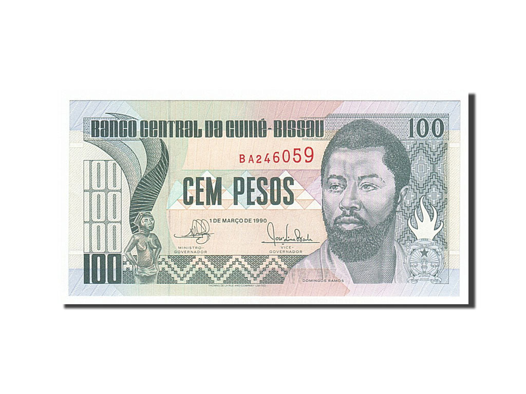 Biljet, Guinee-Bissau, 100 Pesos, 1990, 1990-03-01, NIEUW