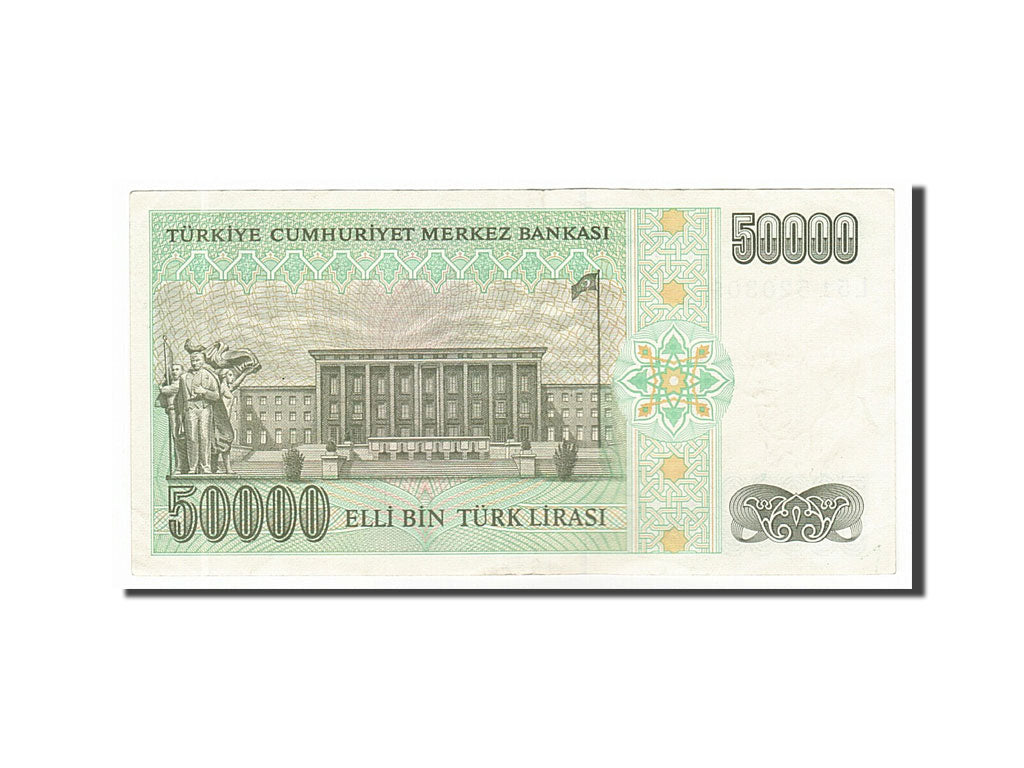 Banknote, Turkey, 50,000 Lira, 1989, AU(55-58)