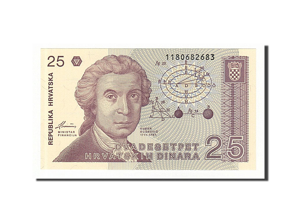 Banknote, Croatia, 25 Dinara, 1991, 1991-10-08, UNC(65-70)
