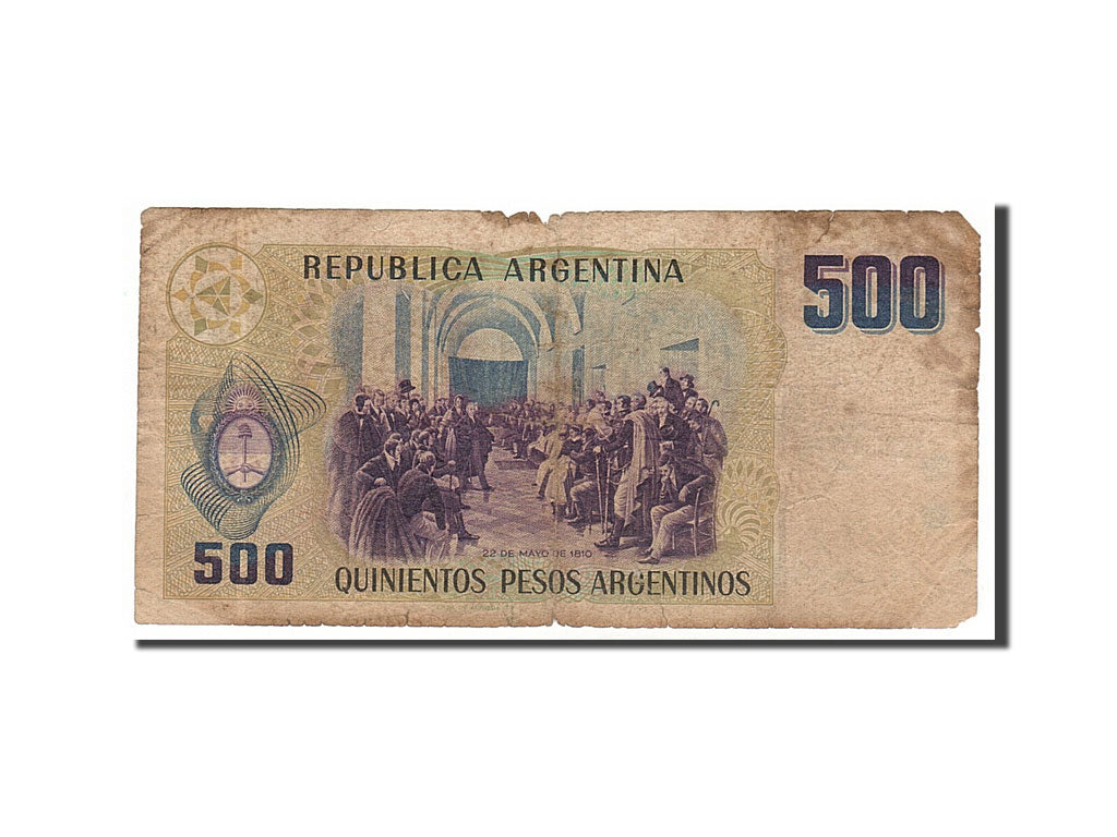 Banconote, Argentina, 500 Pesos Argentinos, 1984, B+