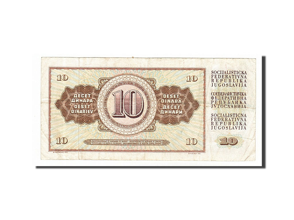 Banknote, Yugoslavia, 10 Dinara, 1978, 1978-08-12, VF(30-35)