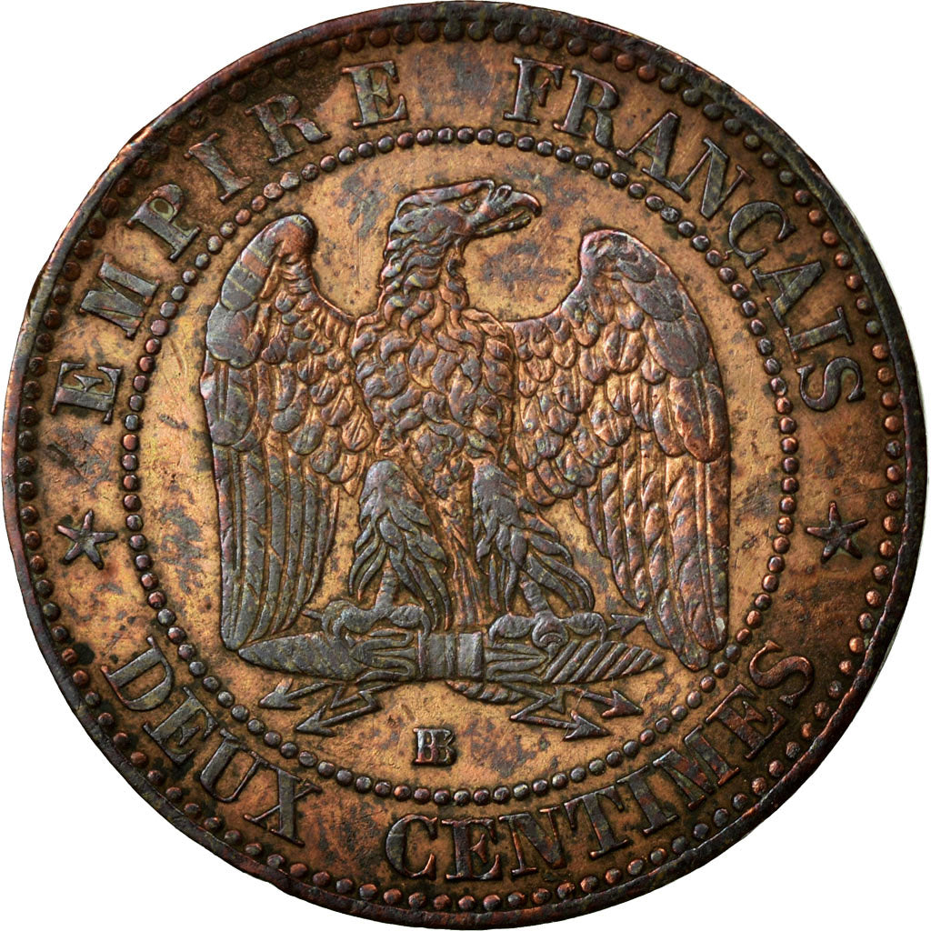 Coin, France, Napoleon III, Napoléon III, 2 Centimes, 1855, Strasbourg