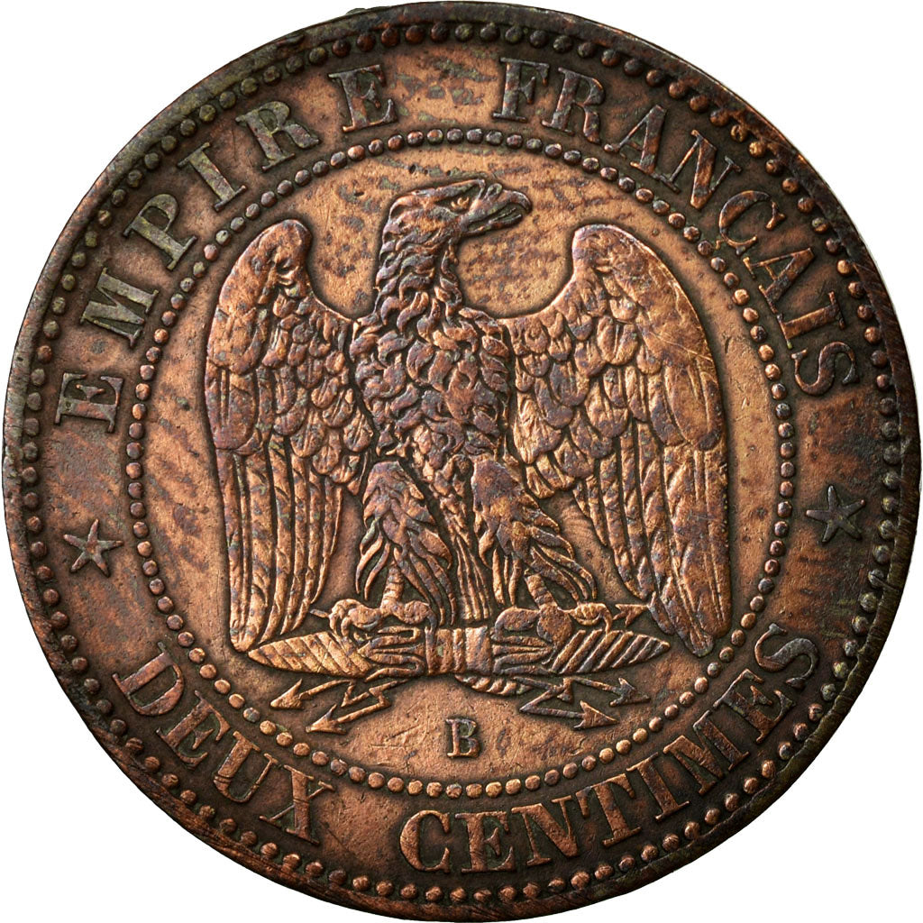Coin, France, Napoleon III, Napoléon III, 2 Centimes, 1855, Rouen, VF(20-25)