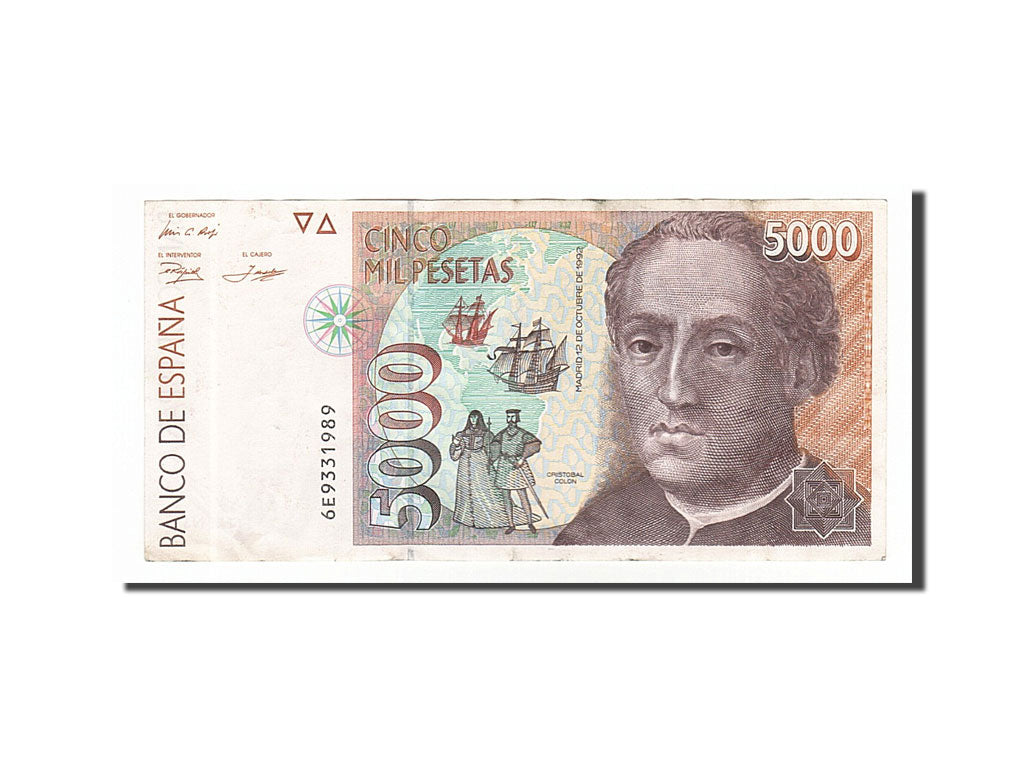 Billete, 5000 Pesetas, 1992, España, 1992-10-12, EBC