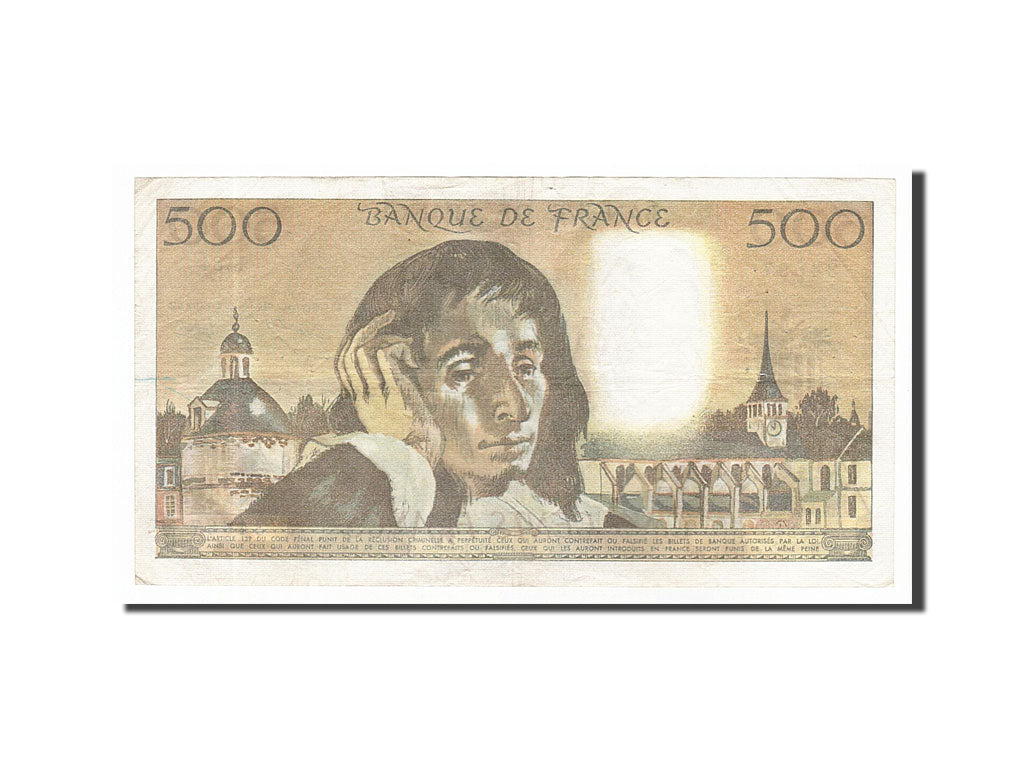 Banknote, France, 500 Francs, 500 F 1968-1993 ''Pascal'', 1977, 1977-11-03