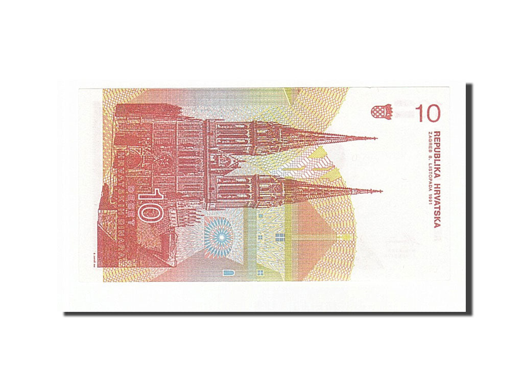 Banknote, Croatia, 10 Dinara, 1991, 1991-10-08, UNC(65-70)