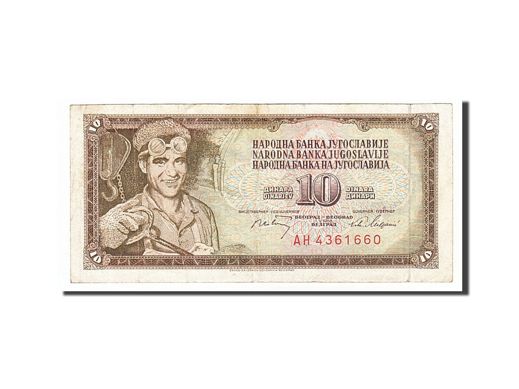 Banknote, Yugoslavia, 10 Dinara, 1968, 1968-05-01, EF(40-45)