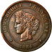 Moneta, Francia, Cérès, 5 Centimes, 1884, Paris, BB, Bronzo, KM:821.1