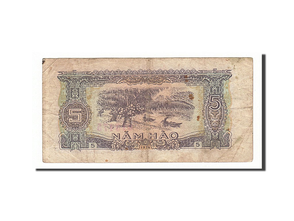 Banconote, Vietnam, 5 Hao, 1976, B+